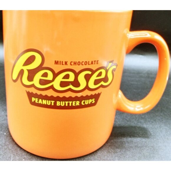 Reese's Milk Chocolate Peanut Butter Cup Orange Ceramic Mug Galerie 5 Inches - Picture 9 of 15